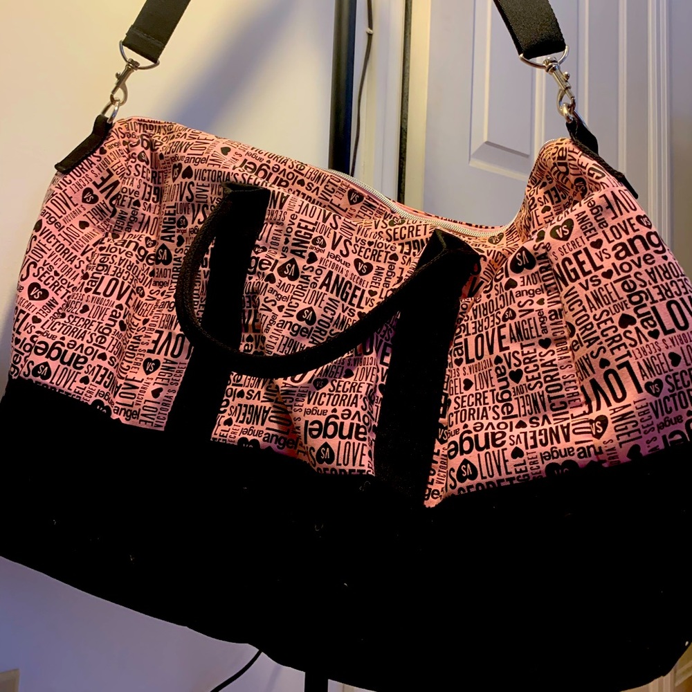 Victoria Secret duffel bag pink black